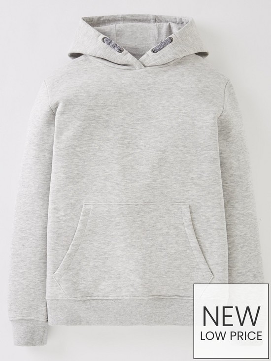 front image of v-by-very-boys-essential-overhead-hoodie-grey-marl