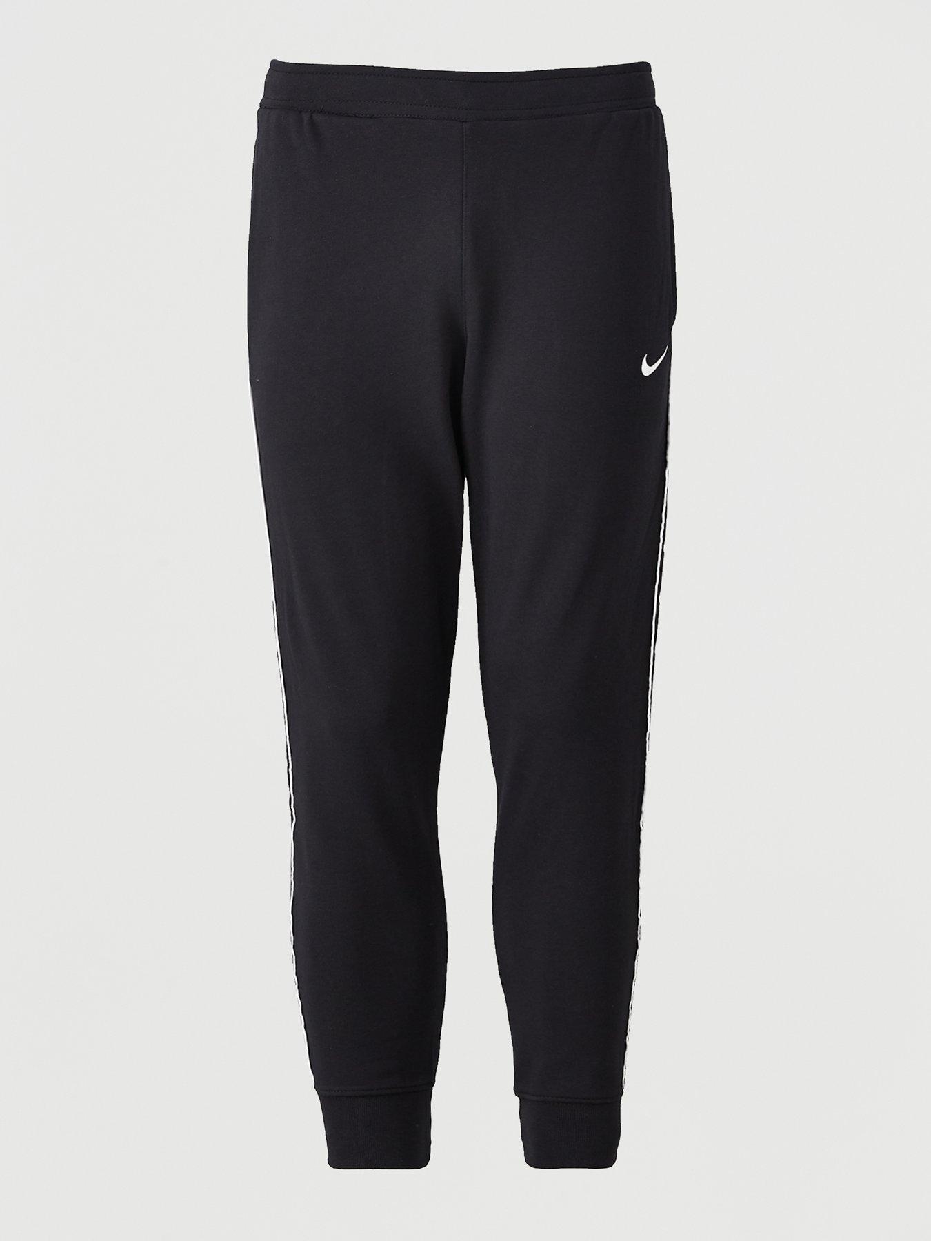 nike swoosh joggers black