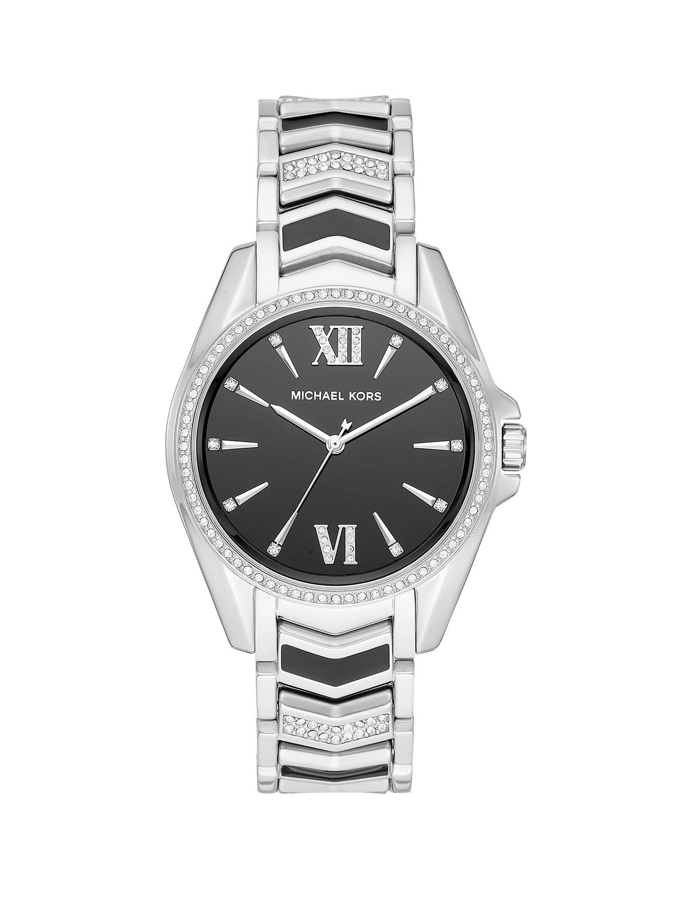 michael kors whitney black silver