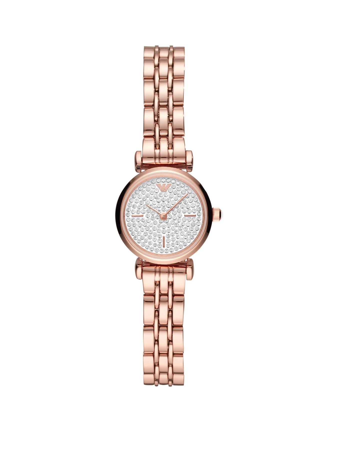 emporio armani watch ladies rose gold