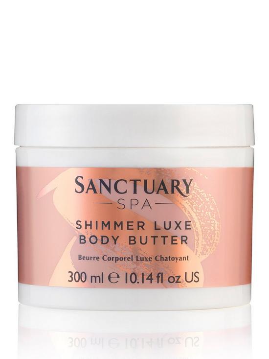 front image of sanctuary-spa-rose-gold-radiance-shimmer-luxe-body-butter-300ml