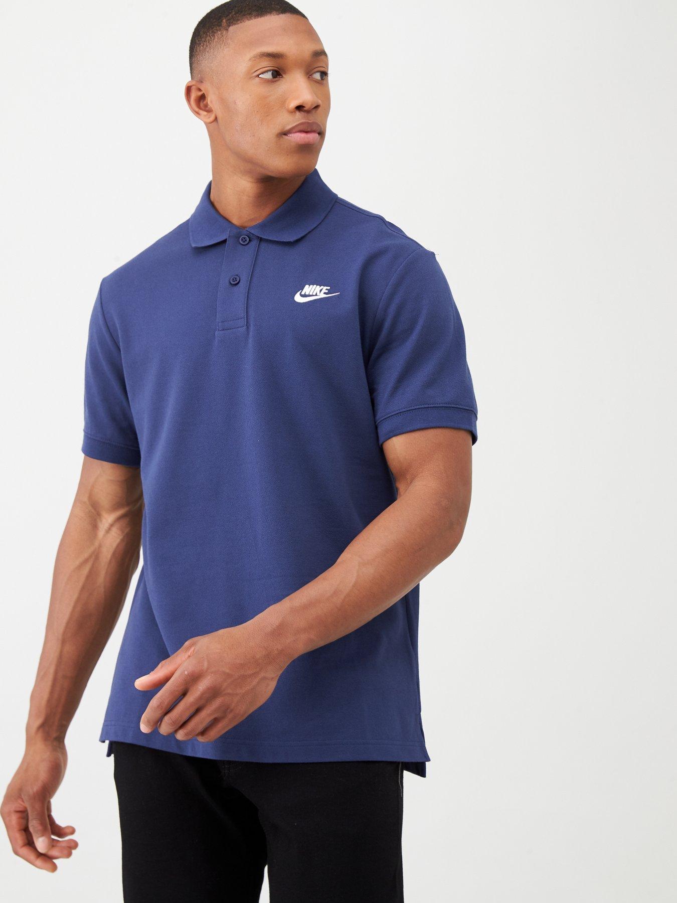 navy blue nike polo shirt