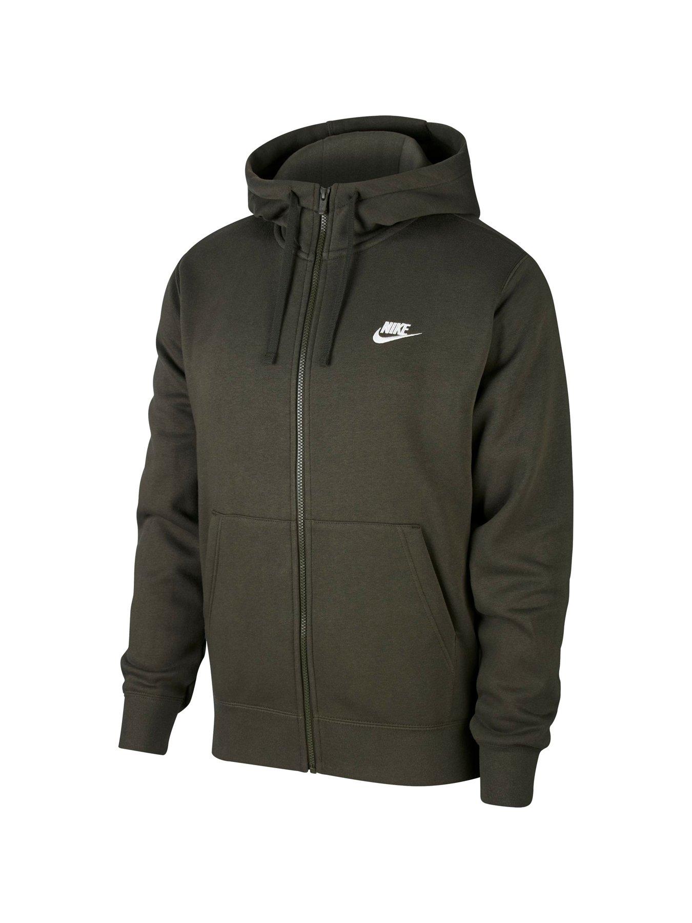 green nike zip hoodie