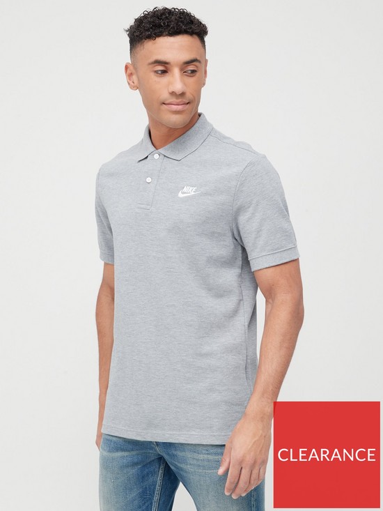 front image of nike-matchup-pique-polo-greywhite