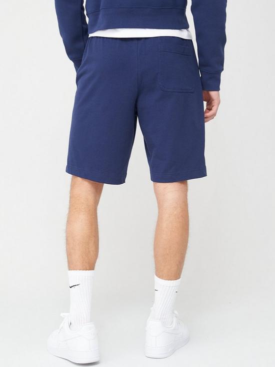 stillFront image of nike-club-jersey-shorts-navywhite