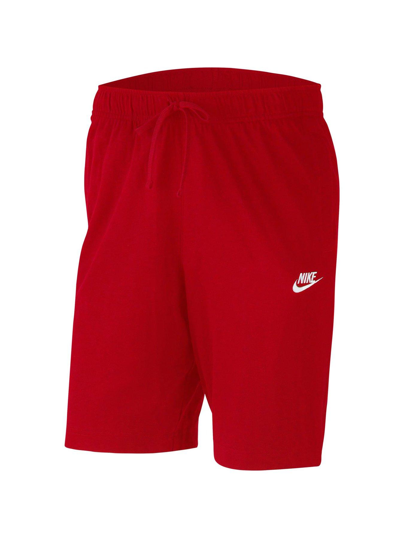 red nike shorts