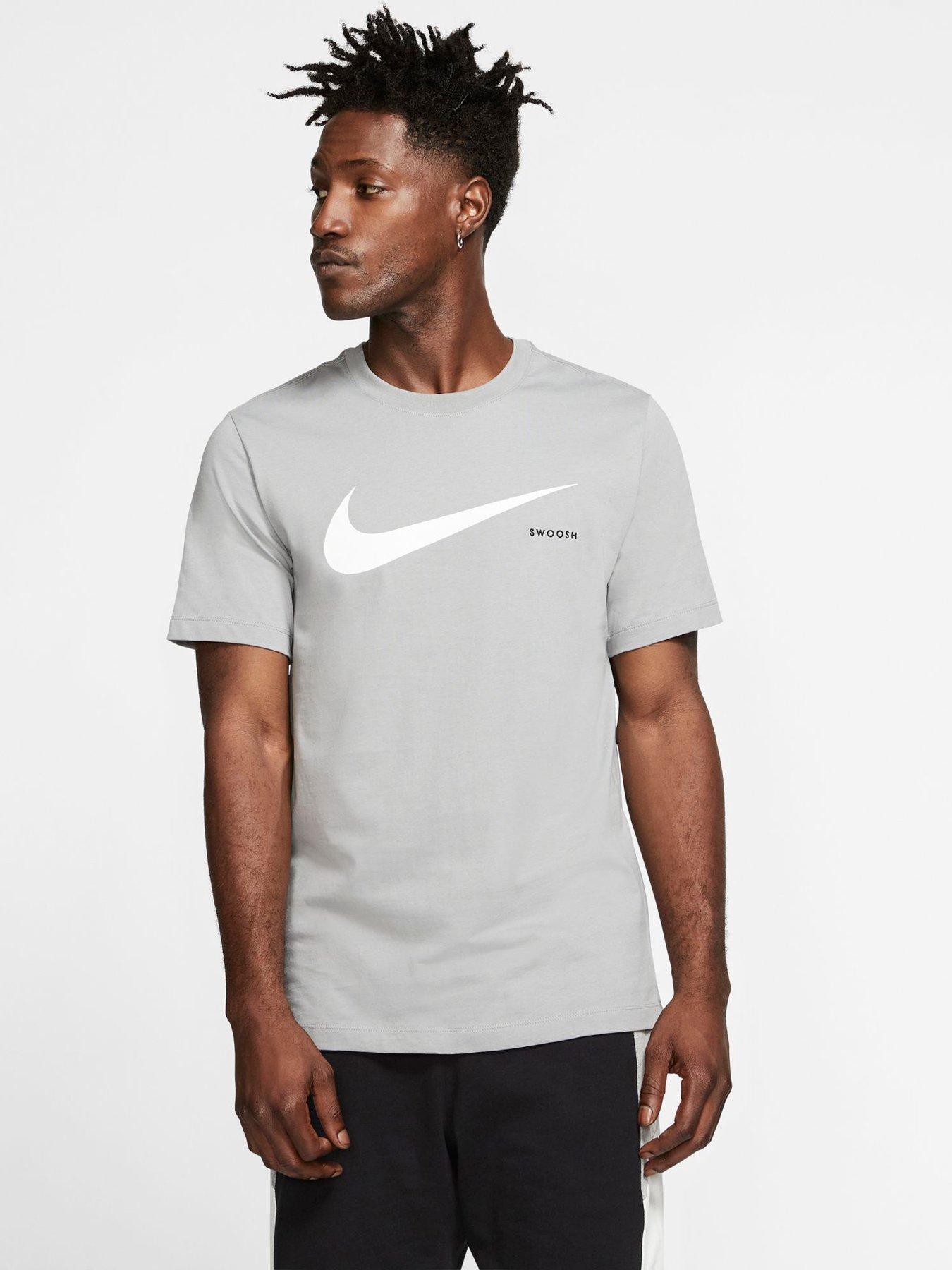 grey nike swoosh t shirt
