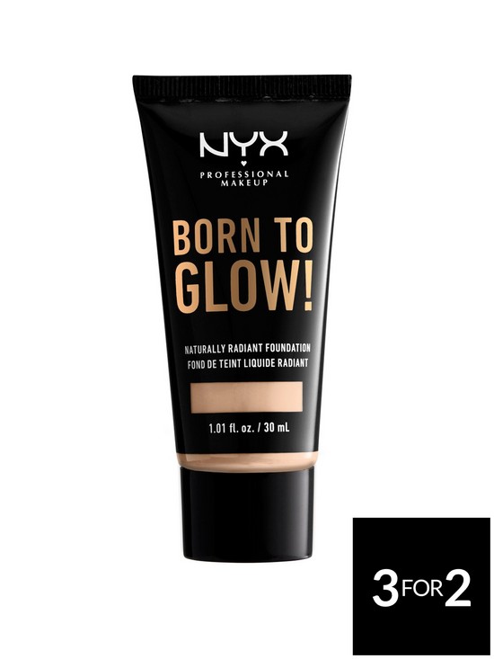front image of nyx-professional-makeup-born-to-glow-naturally-radiant-foundation