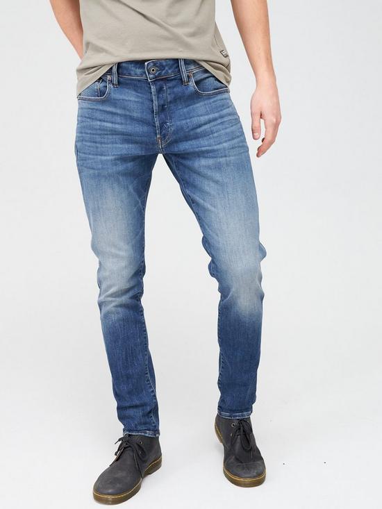 front image of g-star-raw-3301-elto-super-stretch-slim-fit-jeans-medium-aged-blue
