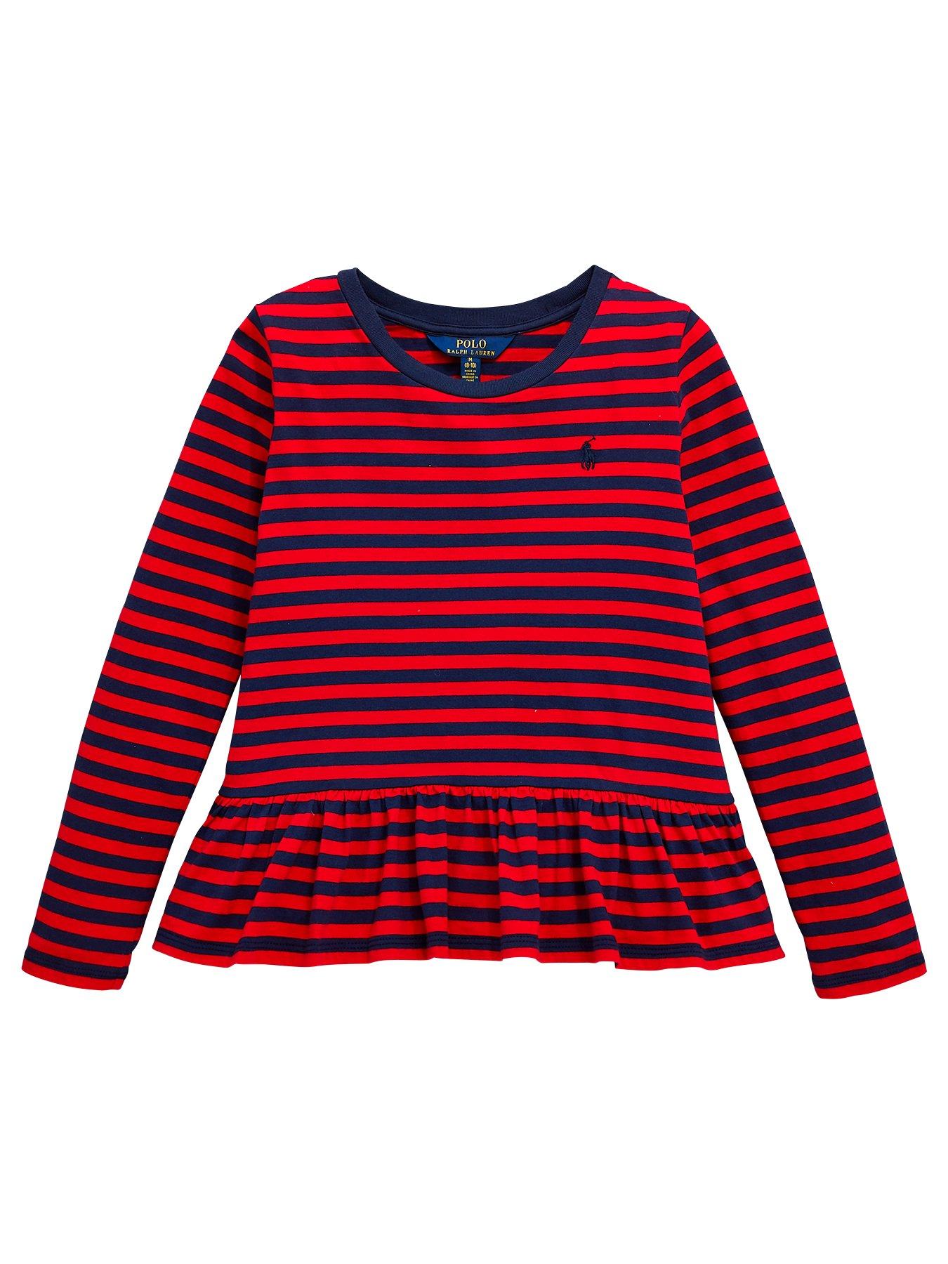 Ralph Lauren Girls Long Sleeve Stripe Peplum T-Shirt review