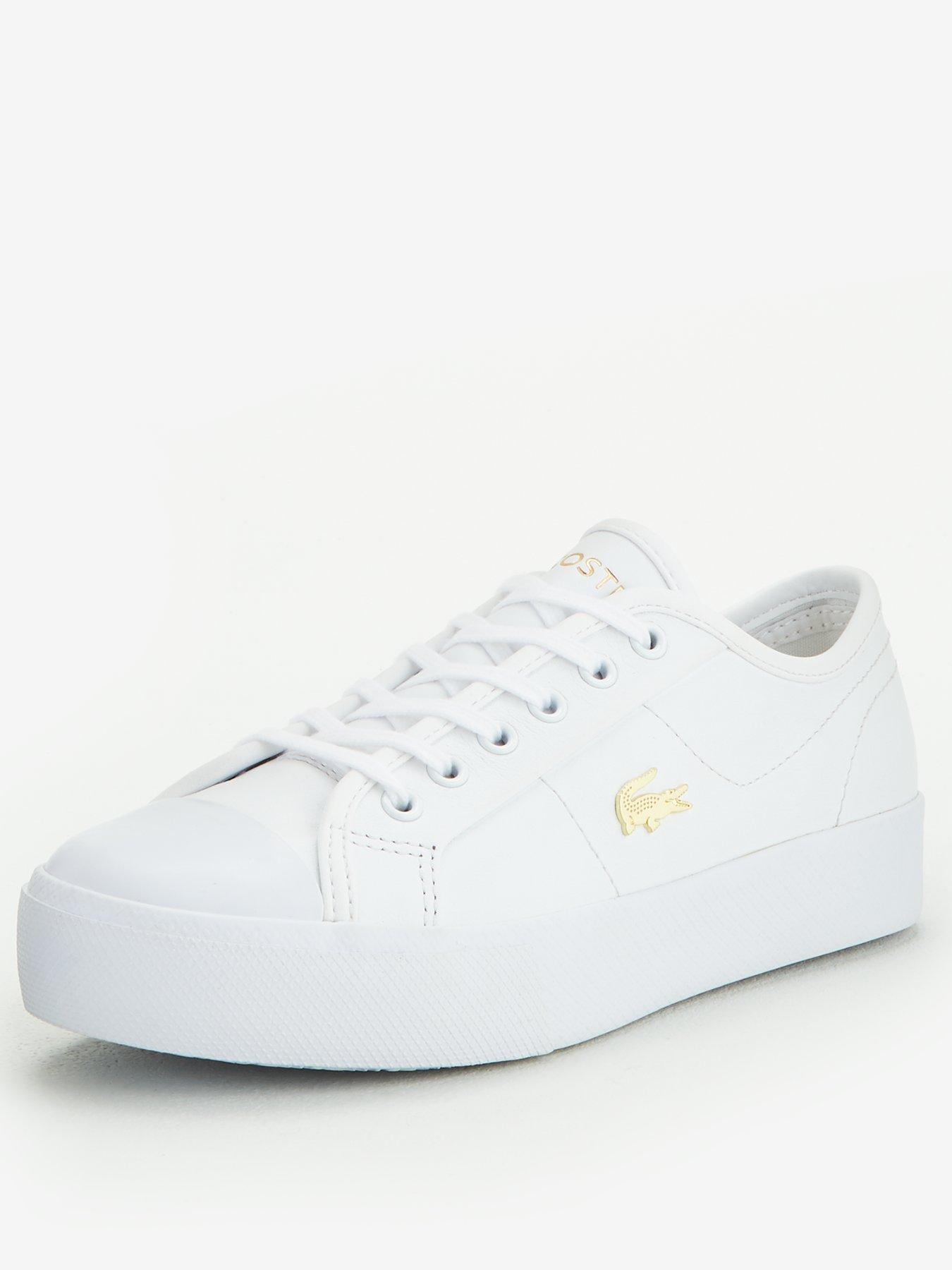 lacoste white ziane trainers