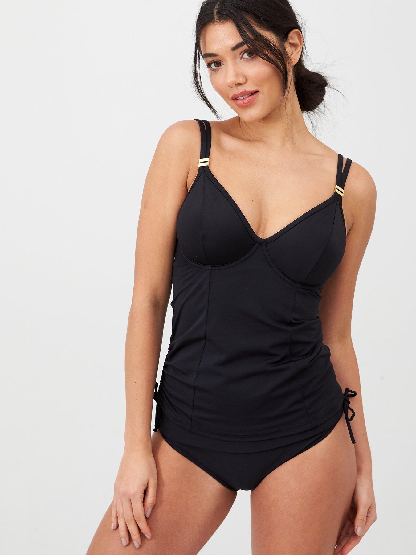 undefined Anya Riva Balconnet Tankini Top - Black