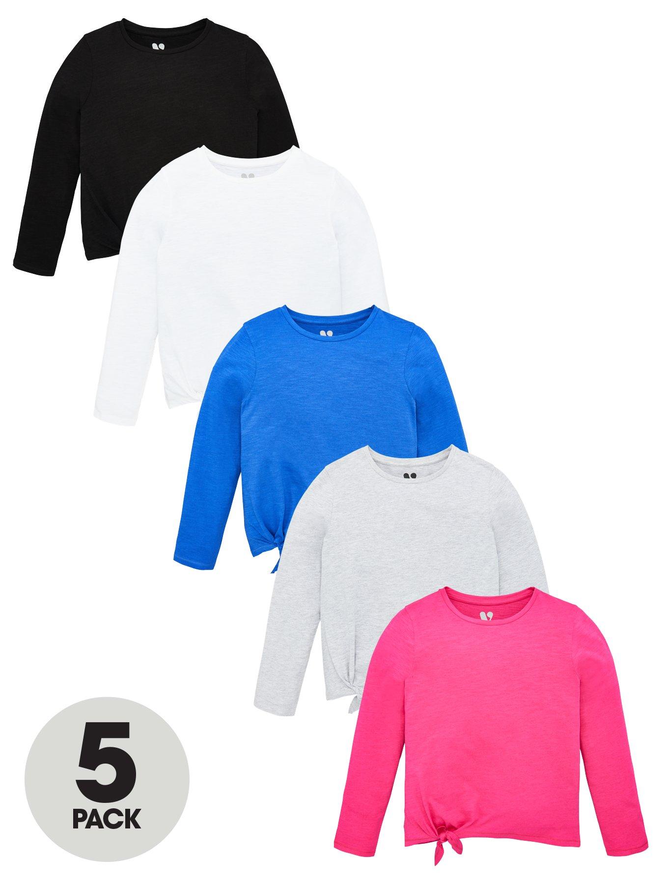 V By Very Girls 5 Pack Tie Front Long Sleeve Tops review