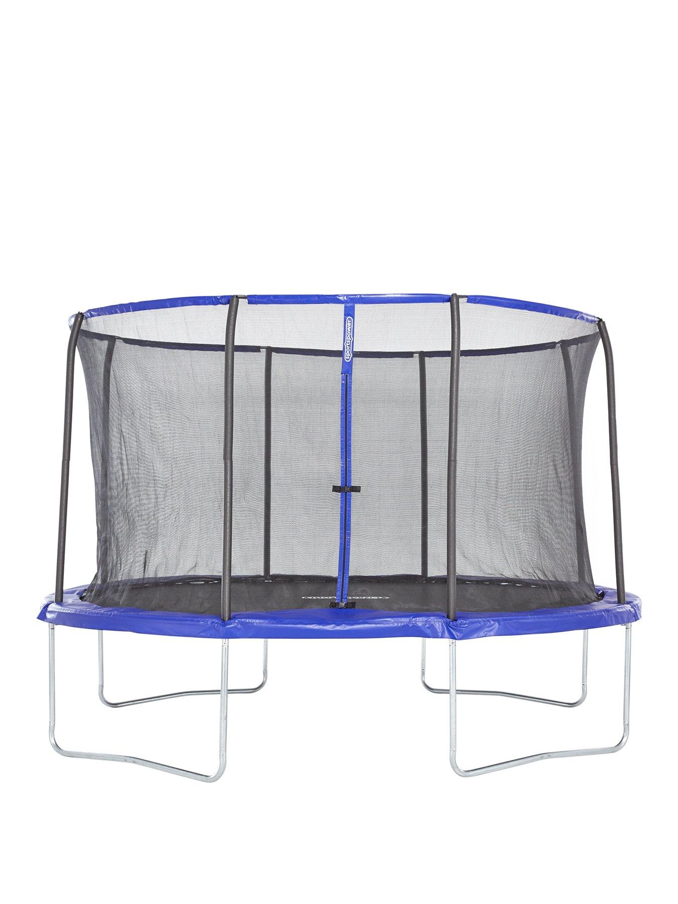 Sportspower 13ft X 9ft Oval Trampoline With Easi Store Folding Enclosure Very Co Uk