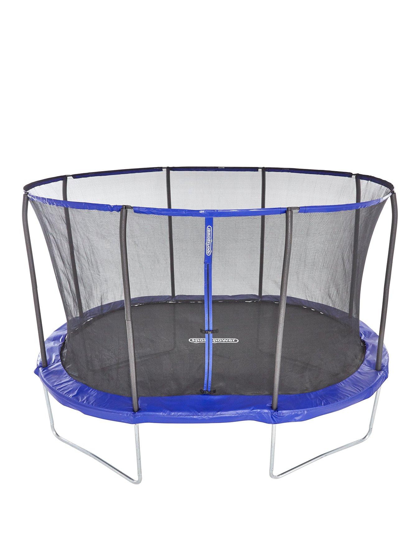 Sportspower 13ft X 9ft Oval Trampoline With Easi Store Folding Enclosure Very Co Uk