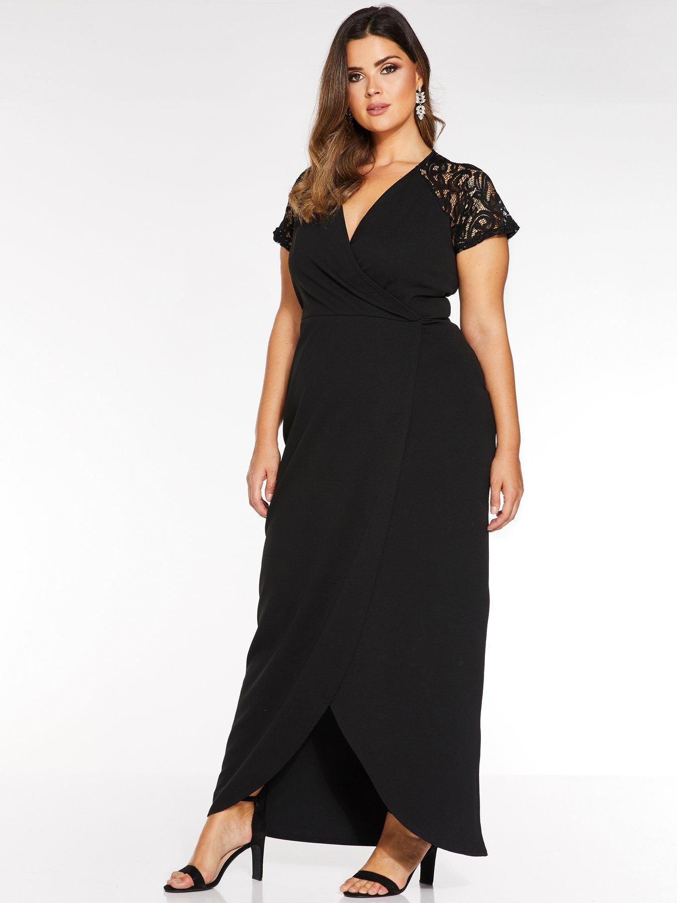 black wrap maxi dress