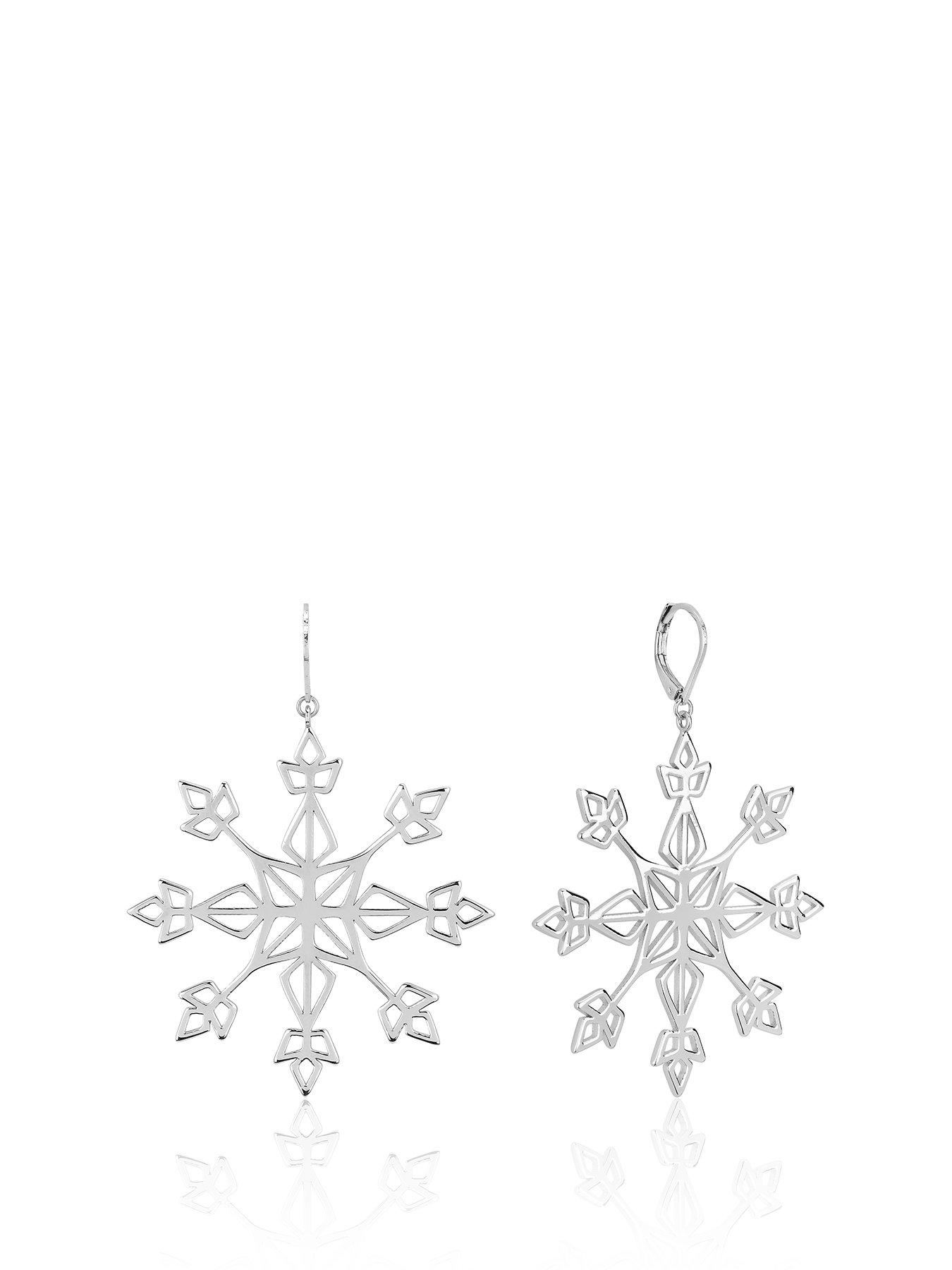 Disney Disney Frozen Ii White Gold Plated Statement Snowflake Earrings review