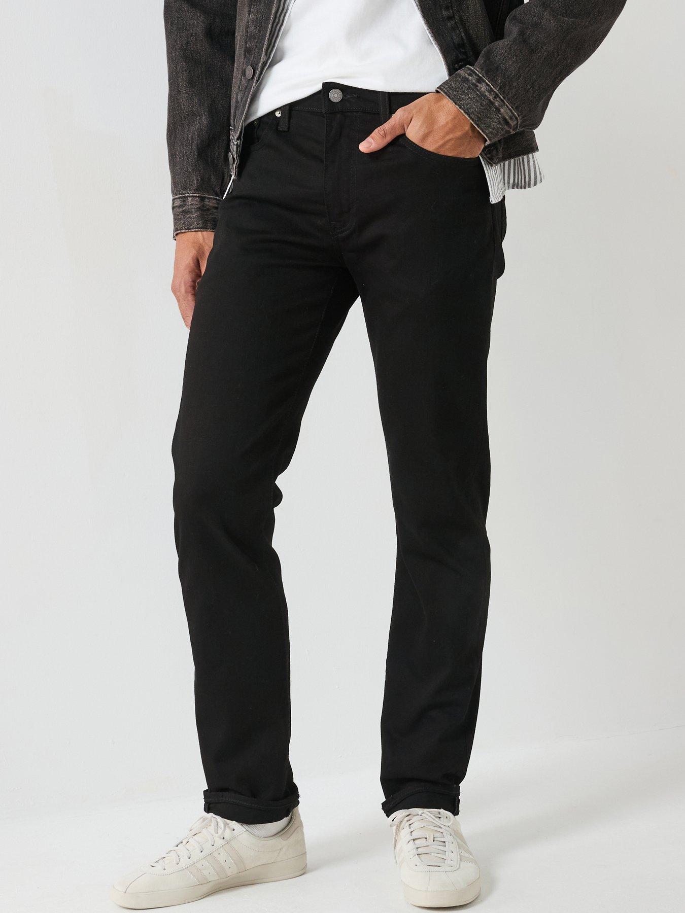 mens black jeans tapered