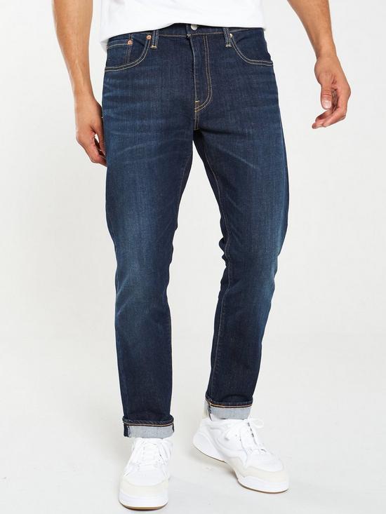 front image of levis-502trade-tapered-fit-jeans-biologia-adv-dark-blue