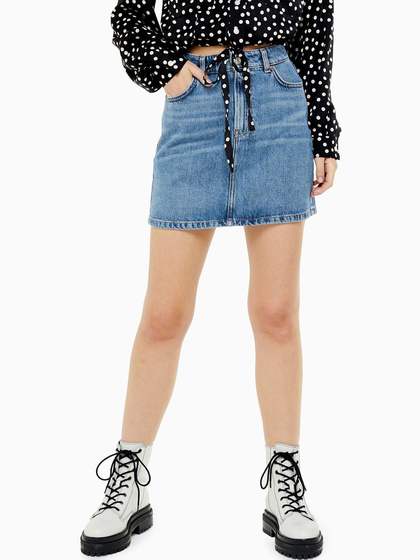 topshop denim skirt