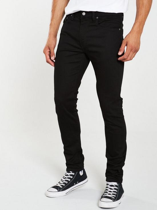 front image of levis-512trade-slim-taper-fit-jeans-nightshine-black