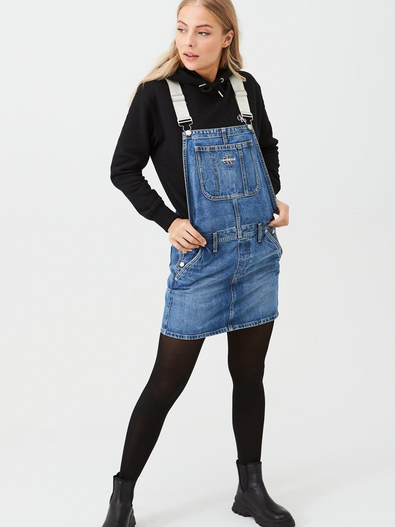 calvin klein dungaree dress