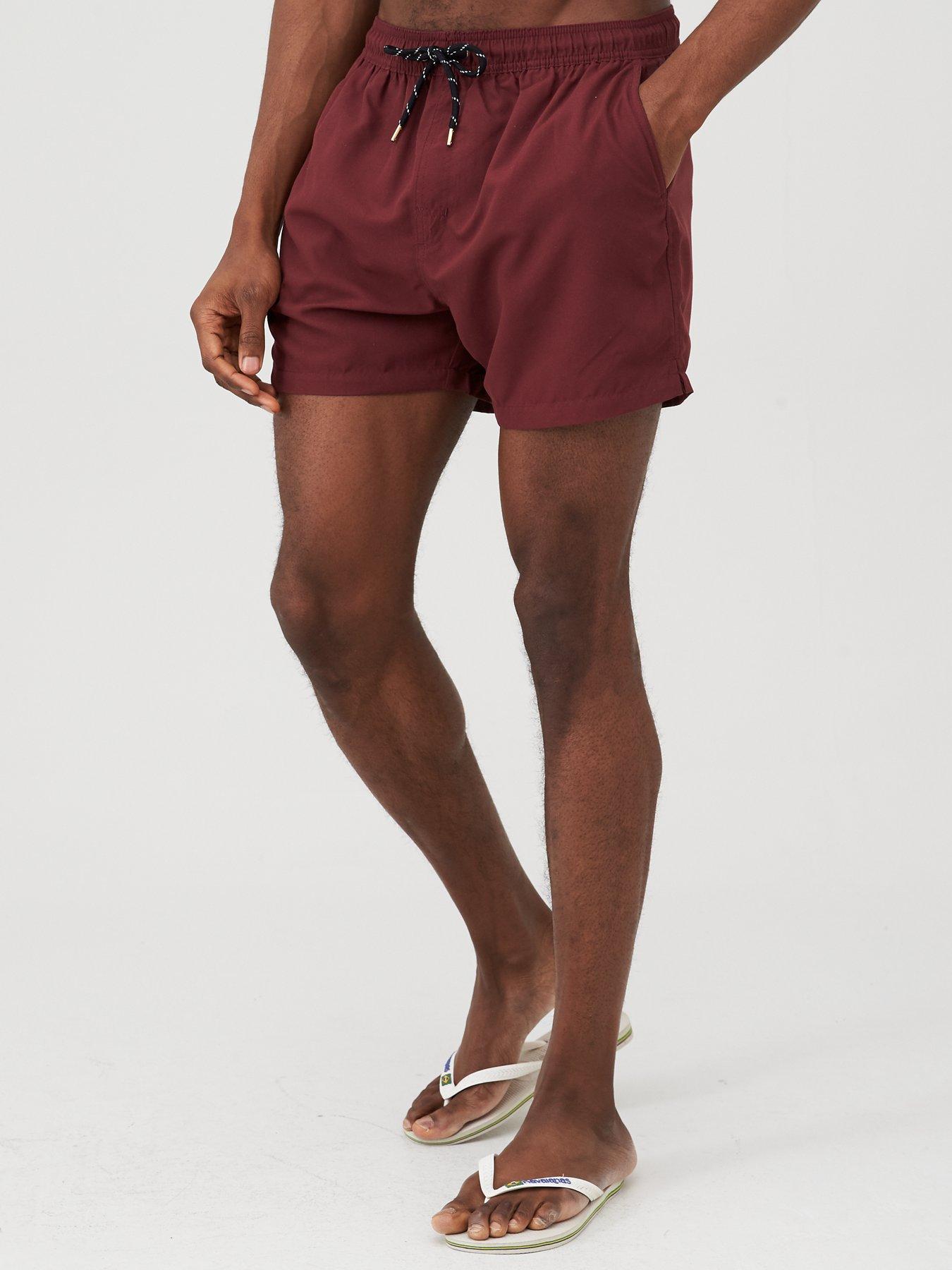 maroon swim shorts