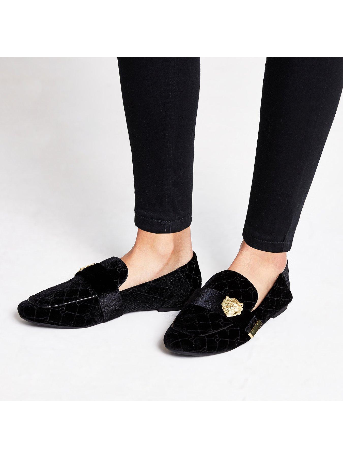 river island velvet slippers