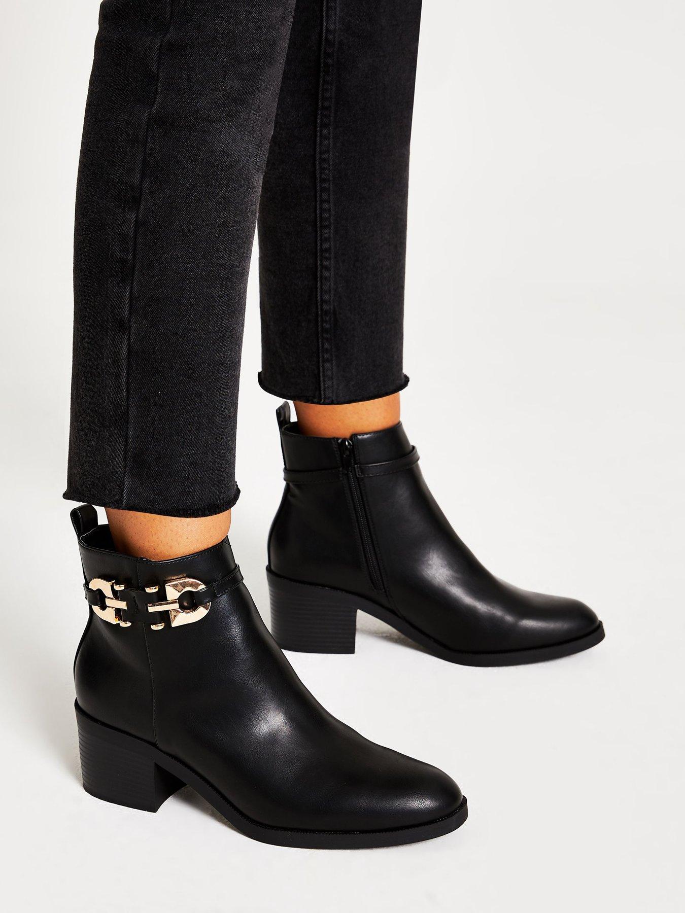 river island wide fit ankle boots