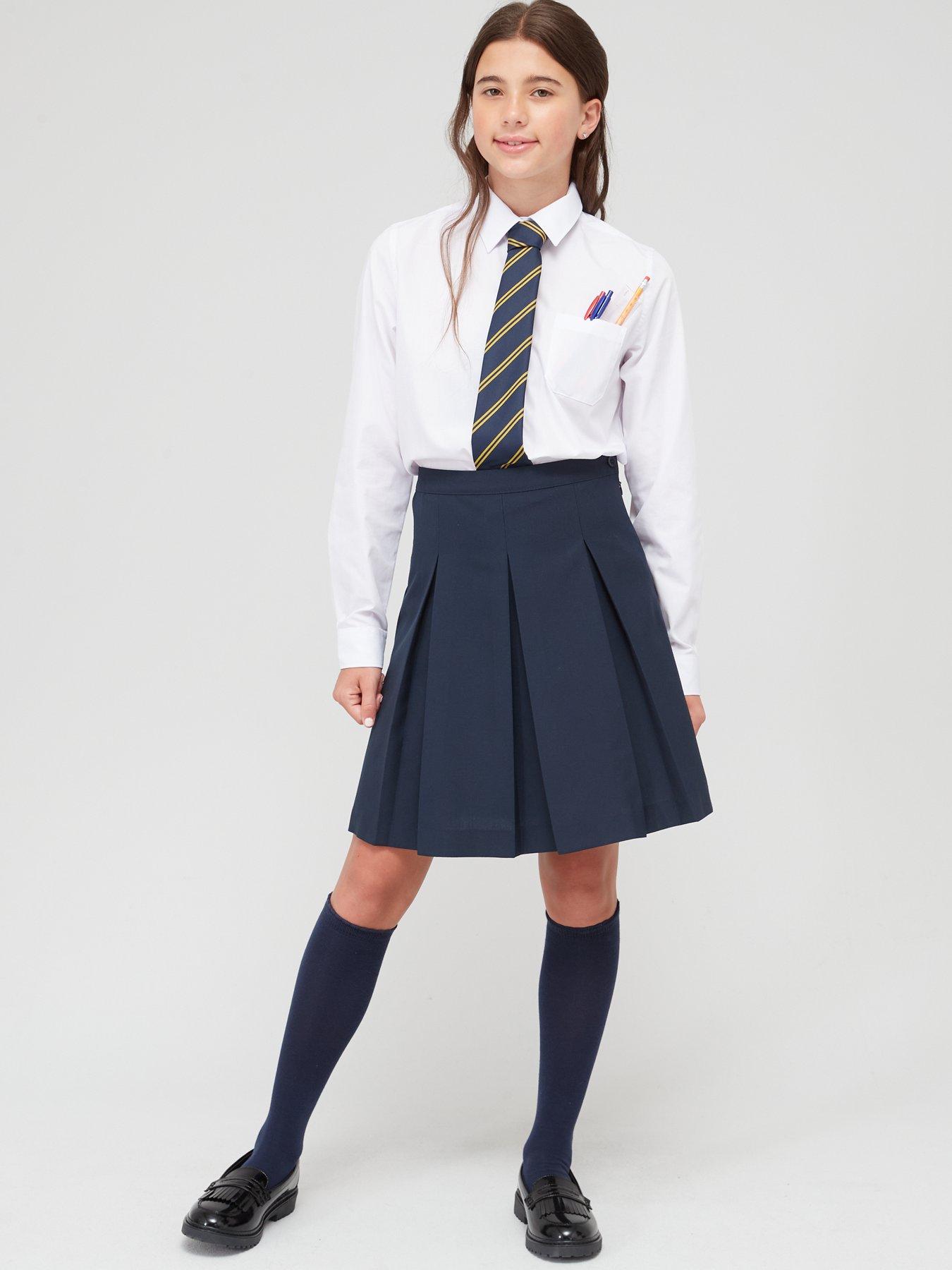 Navy pleated skirt school clearance uniform