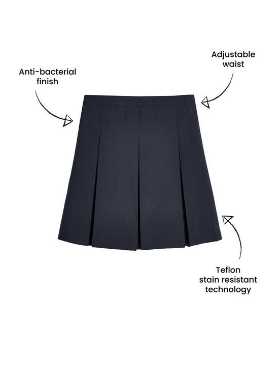 back image of v-by-very-girls-2-pack-classic-pleated-water-repellentnbspschool-skirts-navy