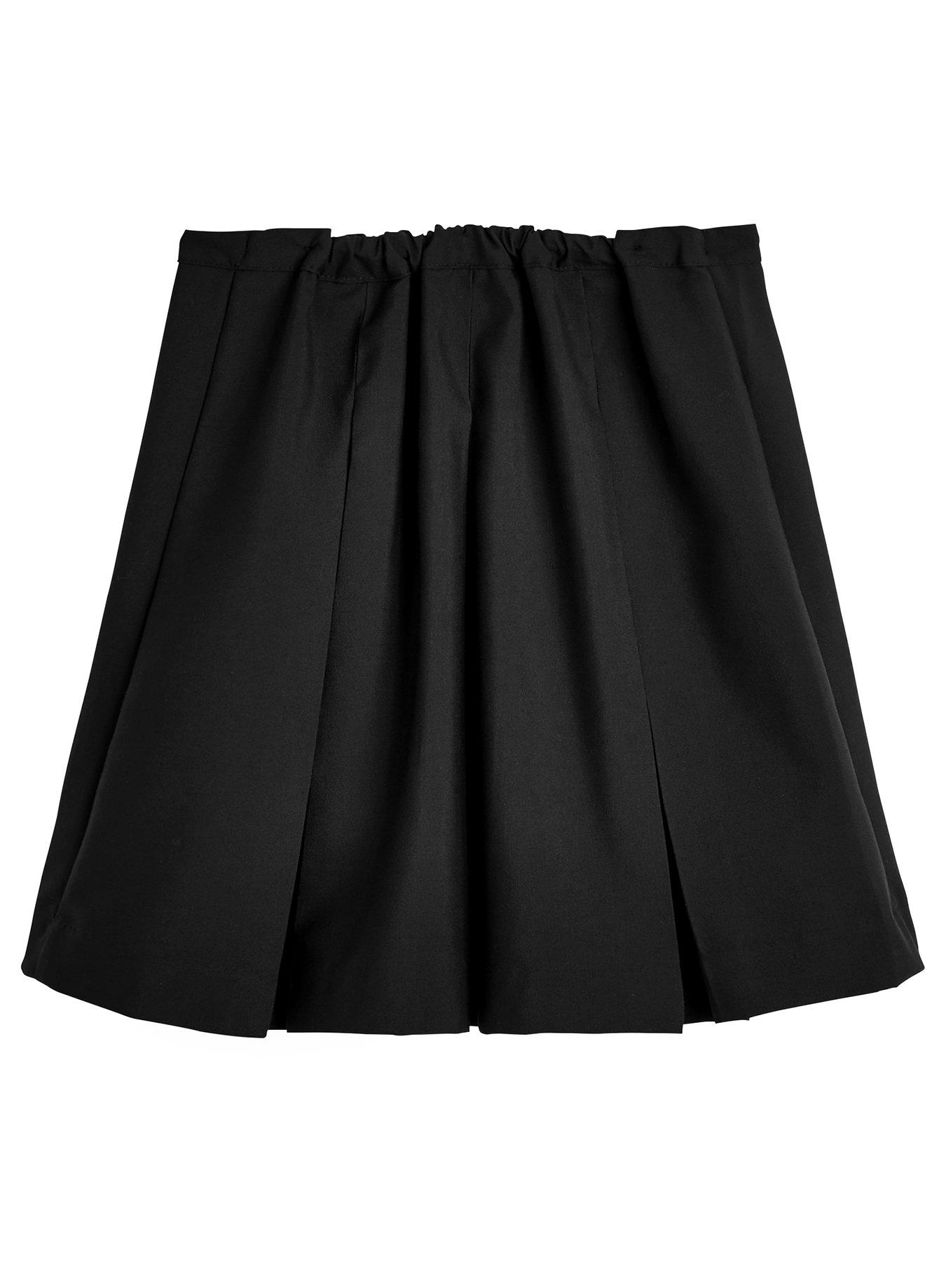 V by Very Girls 2 Pack Classic Pleated School Skirts Plus Size Black Very