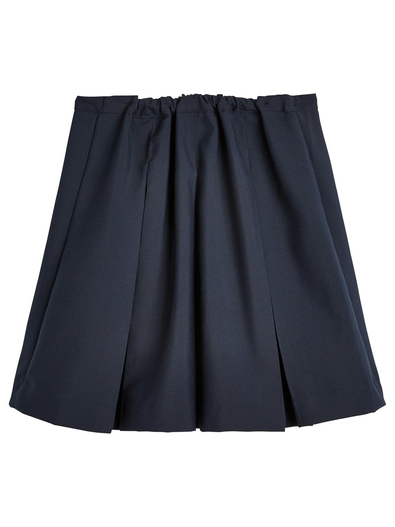 V by Very Girls 2 Pack Classic Pleated School Skirts Plus Size - Navy ...