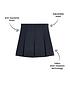 image of v-by-very-girls-2-pack-classic-pleated-school-skirts-plus-sizenbsp--navy