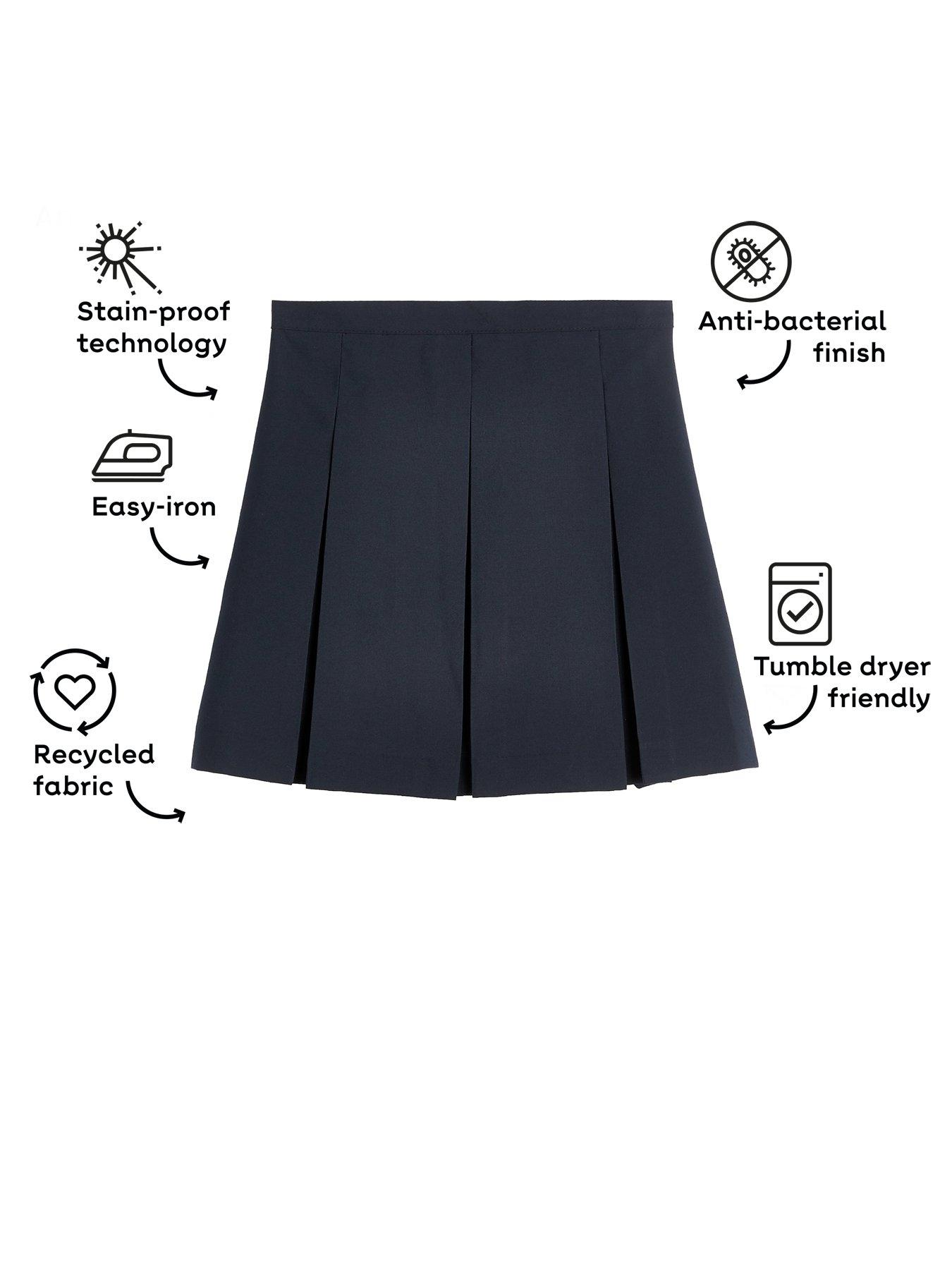 Navy pleated outlet skirt school