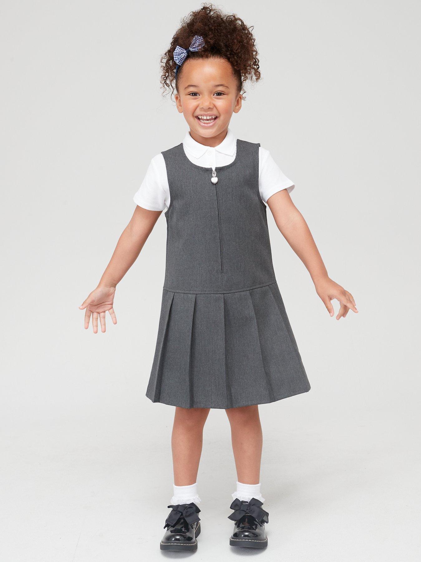 Childrens black pinafore dress best sale