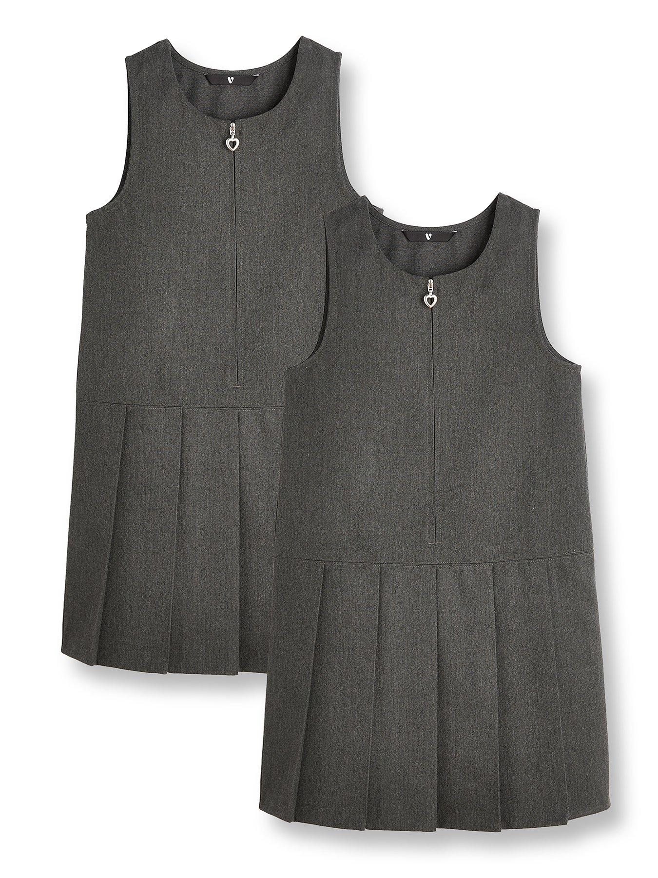 Grey jersey clearance school pinafore