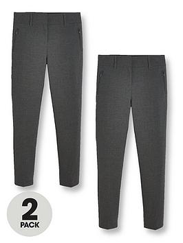v-by-very-girls-2-pack-skinny-fitnbspschool-trousers-grey