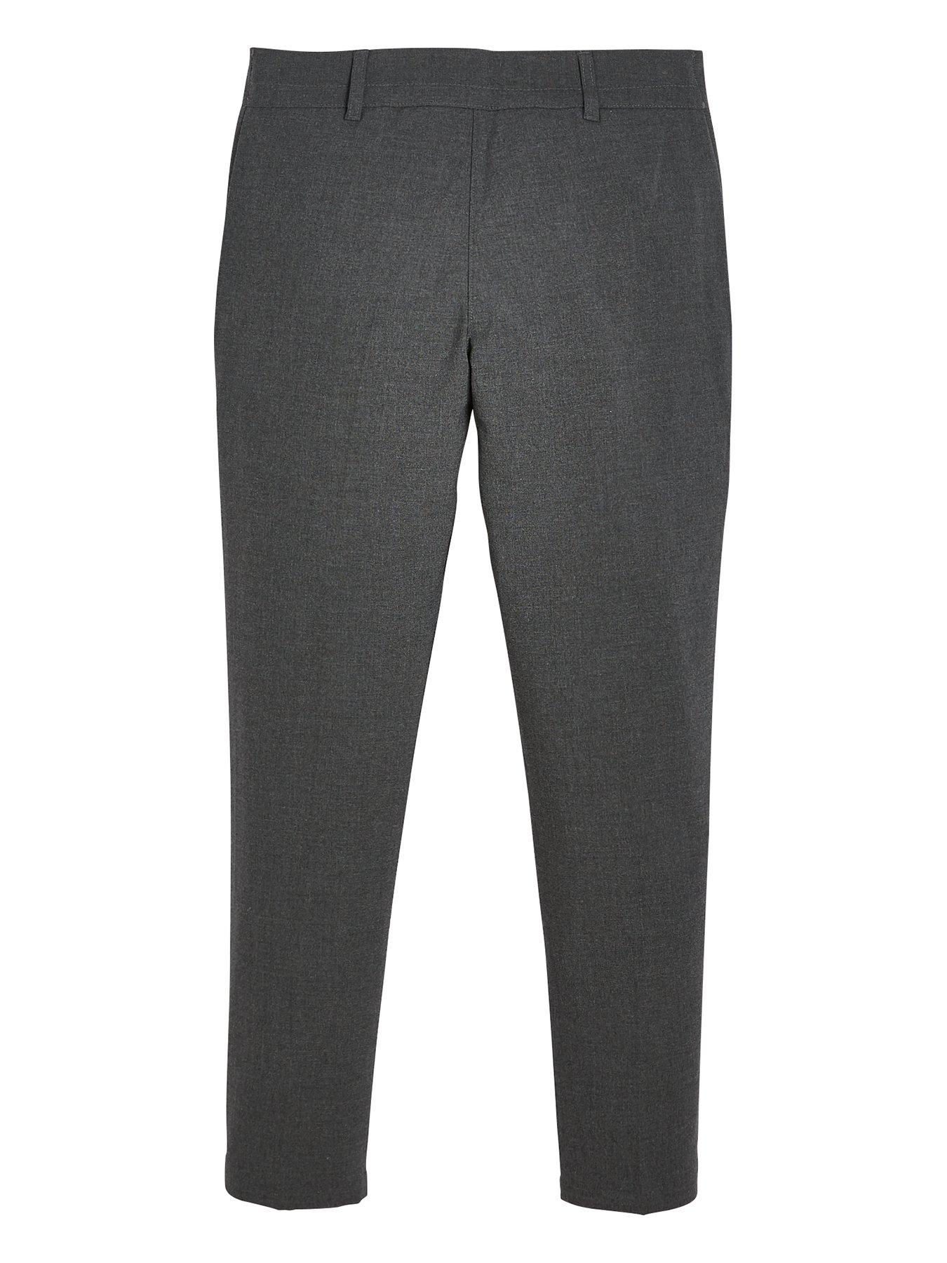 Girls Charcoal Heather Pants - Slim