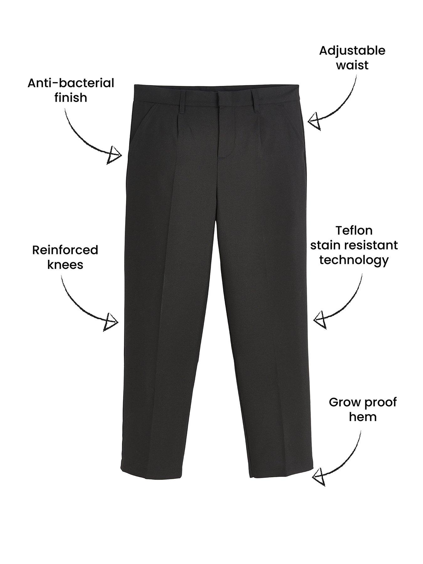 plus size boys school trousers