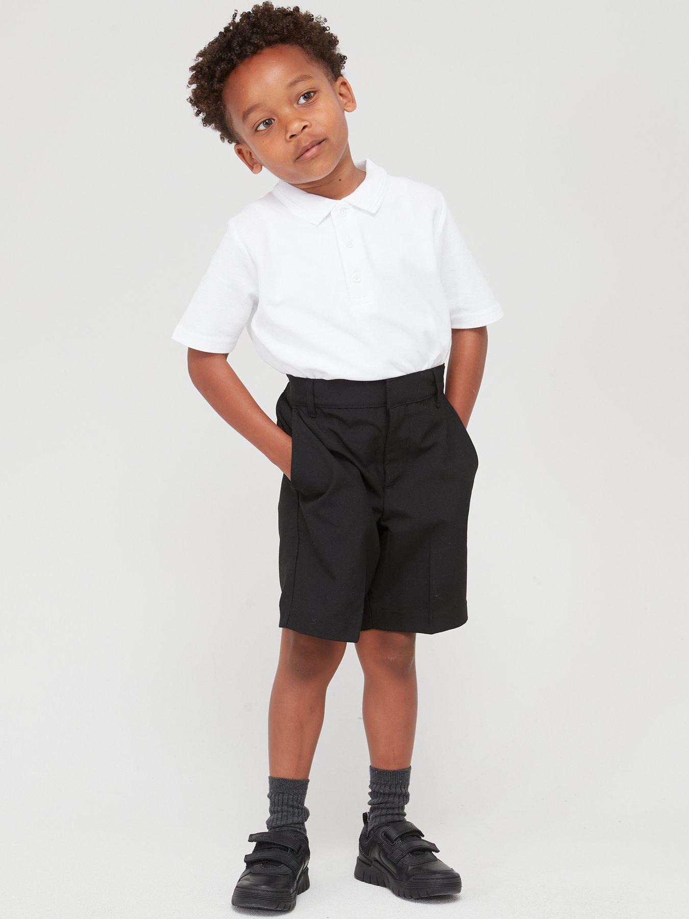Everyday Boys 2 Pack School Shorts - Black