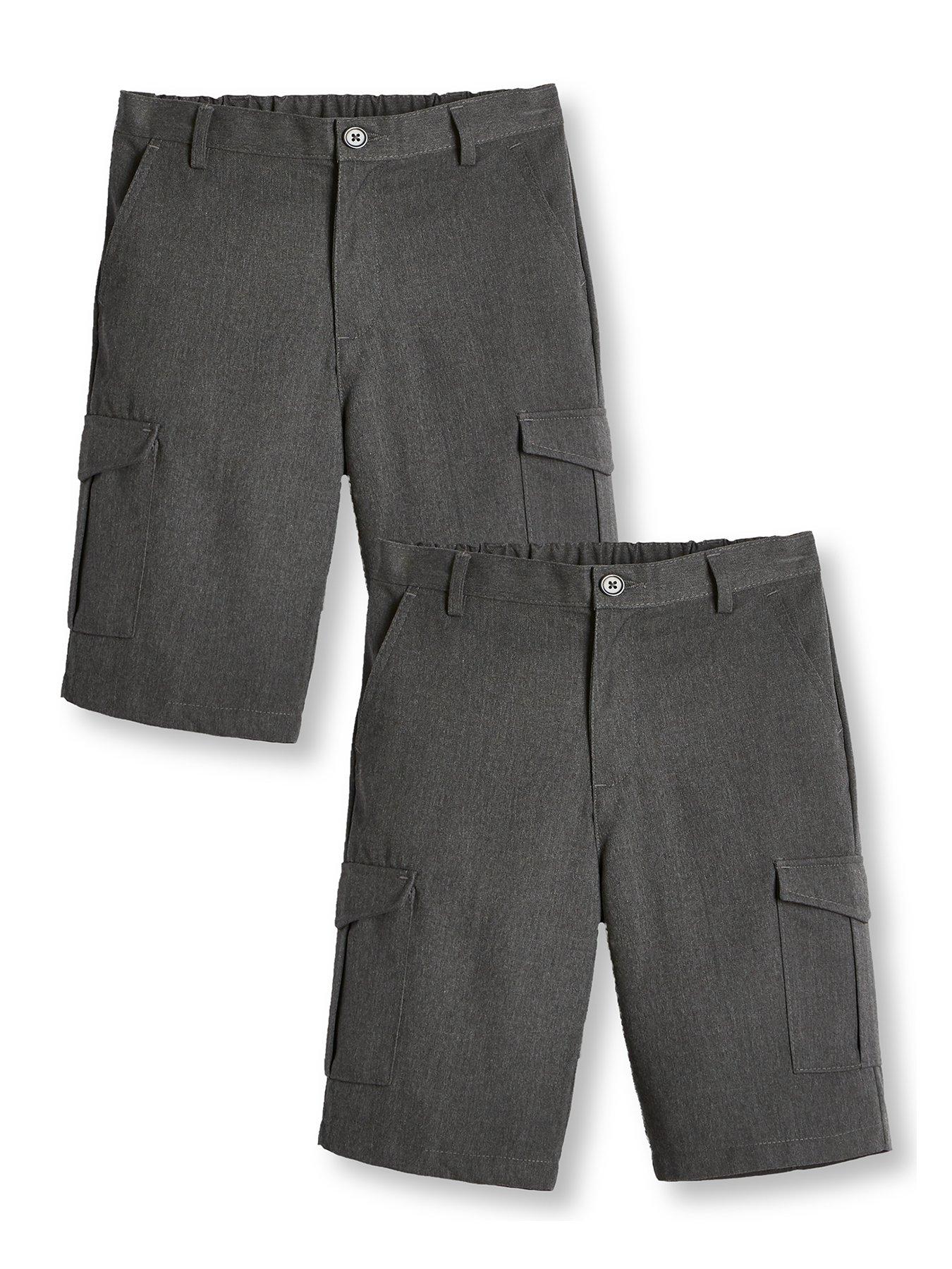 Image 2 of 6 of V by Very Boys 2 Pack Combat School Shorts - Grey