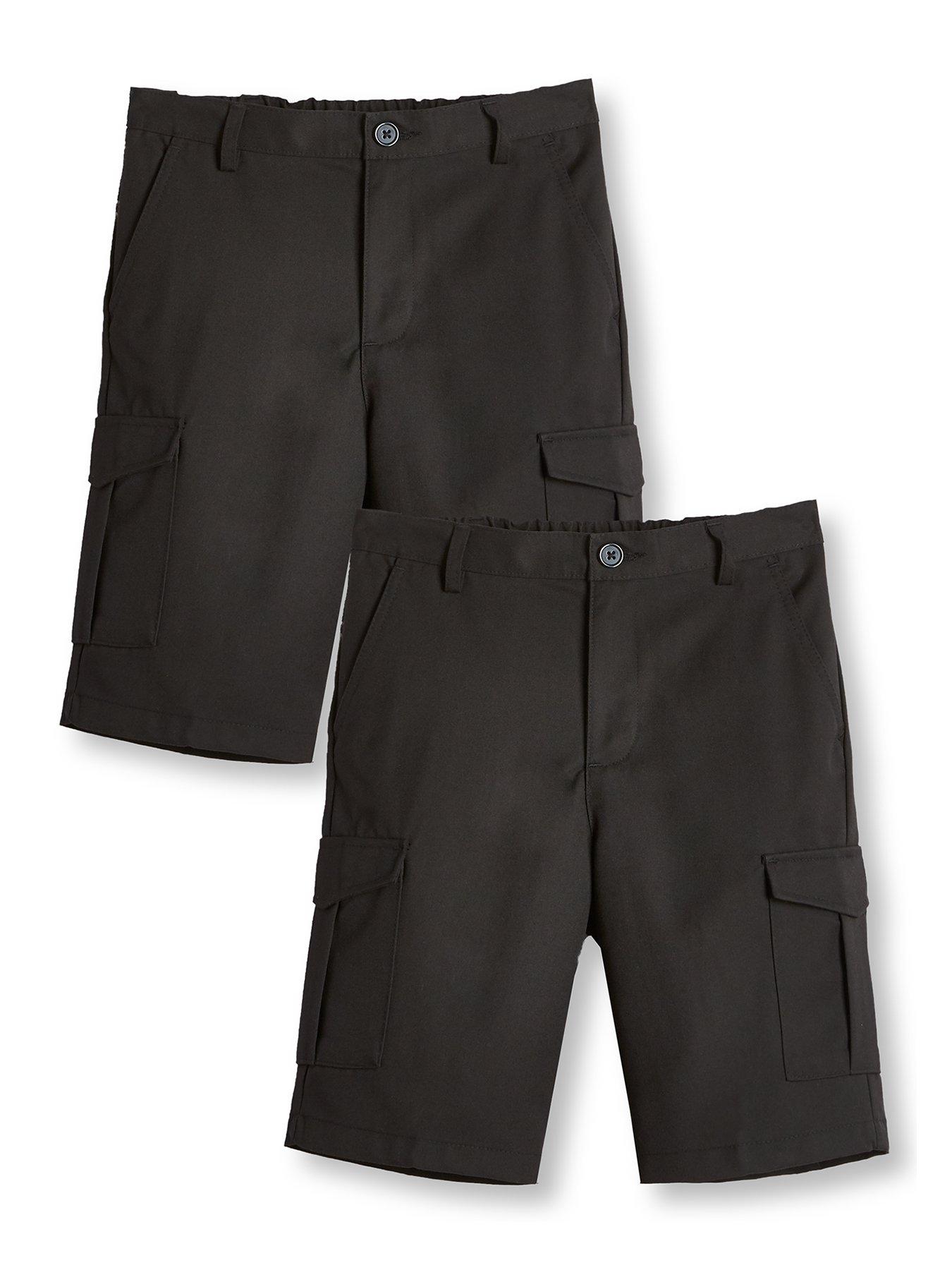 Image 2 of 6 of V by Very Boys 2 Pack Combat School Shorts - Black