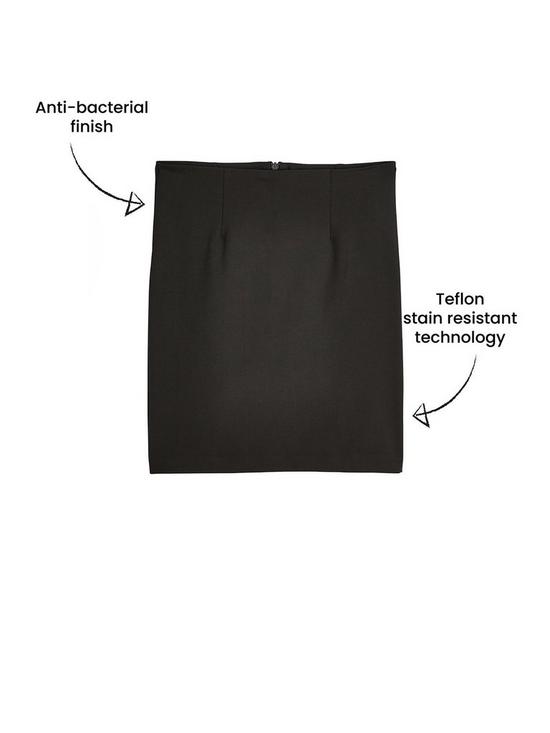 back image of v-by-very-girls-2-pack-woven-pencil-school-skirt-black