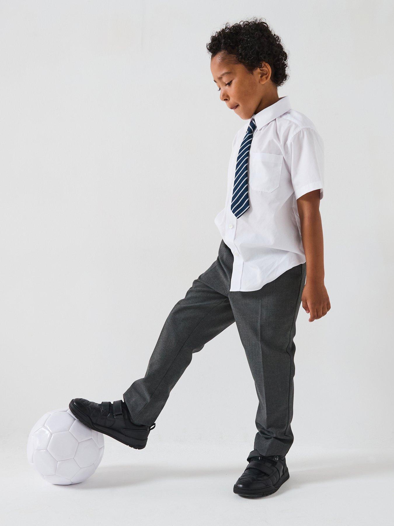 Image 6 of 6 of V by Very Boys 2 Pack Regular Leg School Trousers - Grey