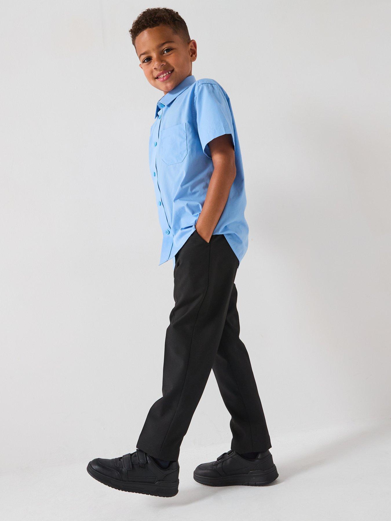 Image 5 of 5 of V by Very Boys 2 Pack Regular Leg School Trousers - Black