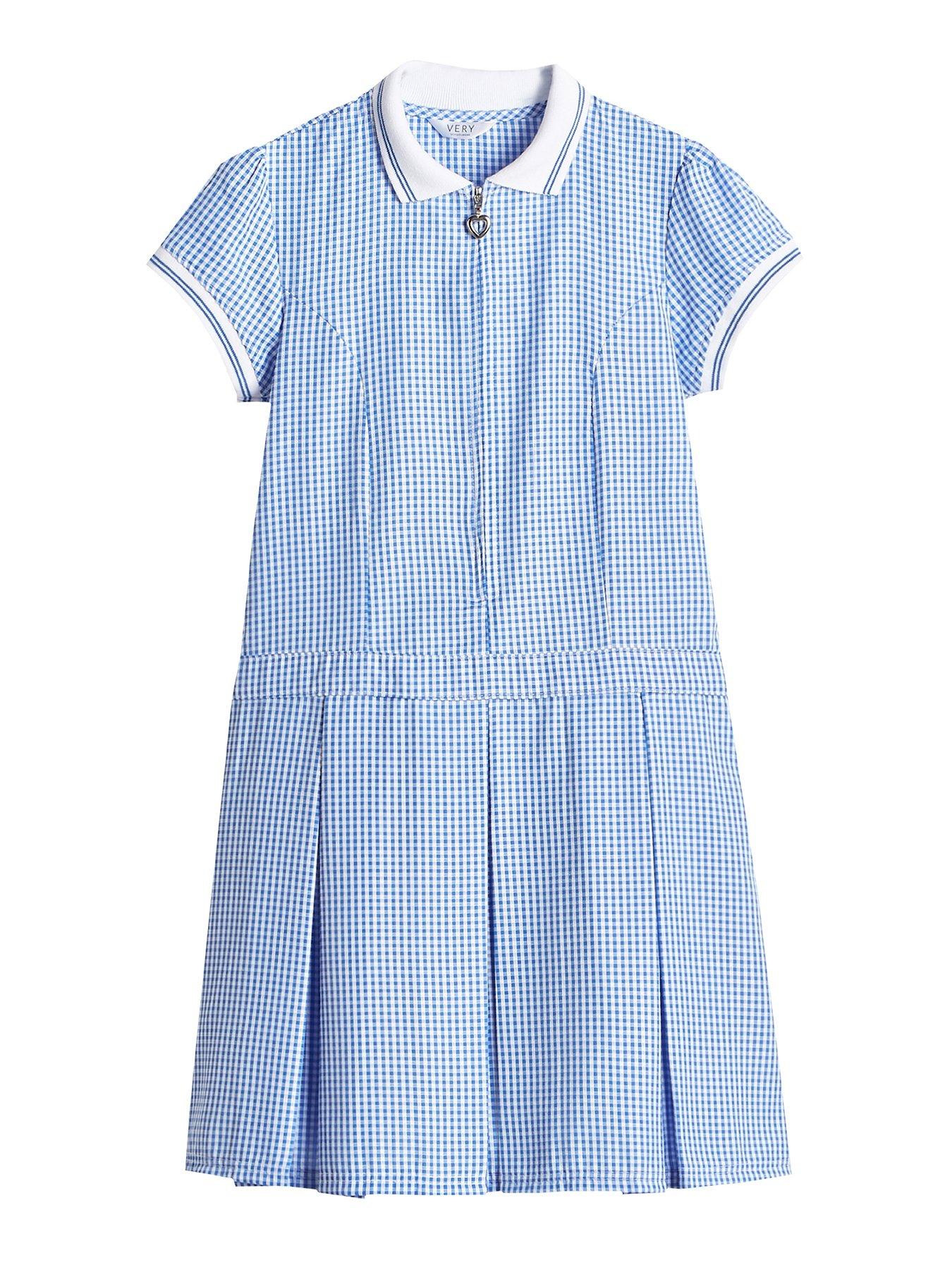 Blue and white gingham best sale school dress