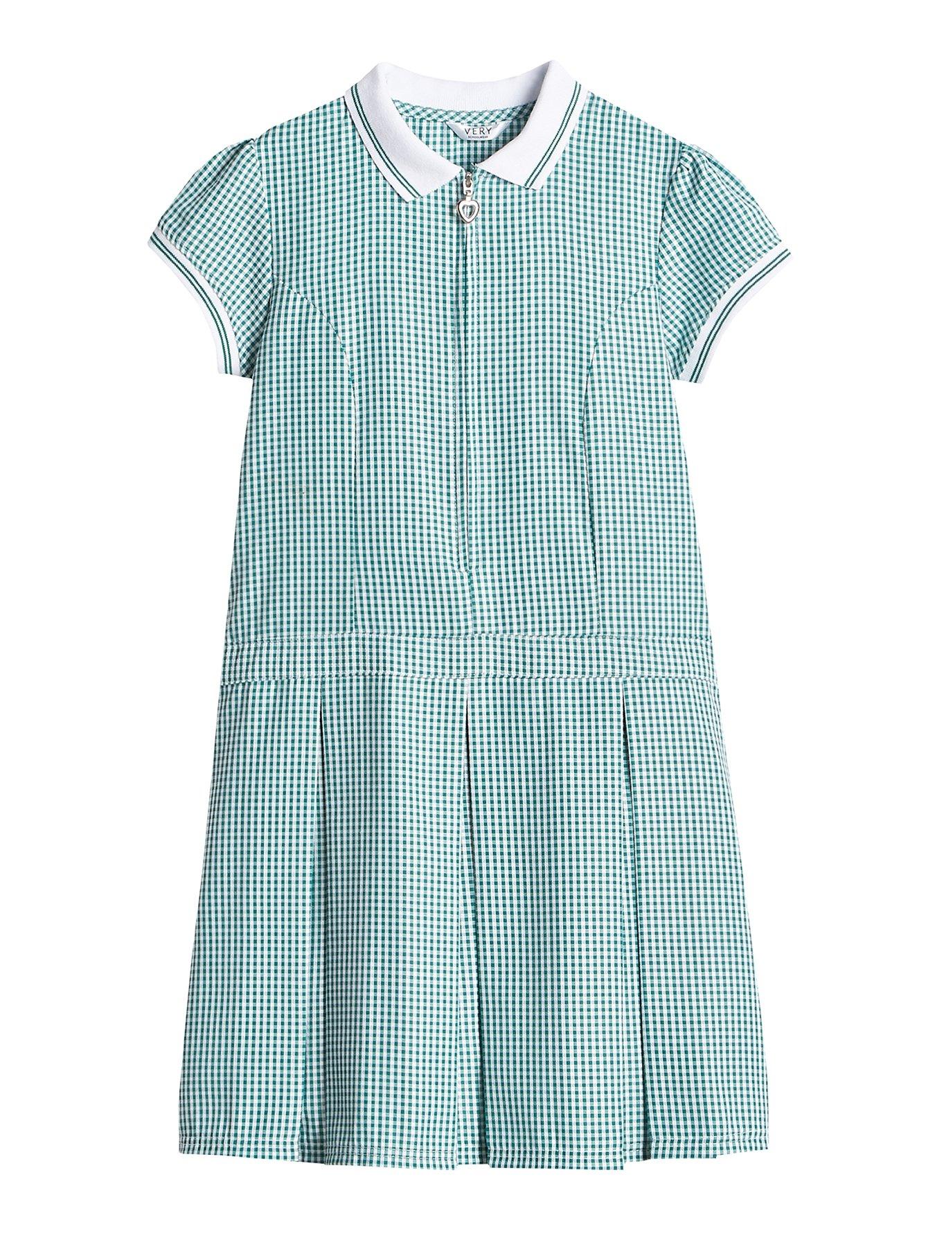 Image 1 of 5 of V by Very Girls Rib Collar Gingham&nbsp;Dress