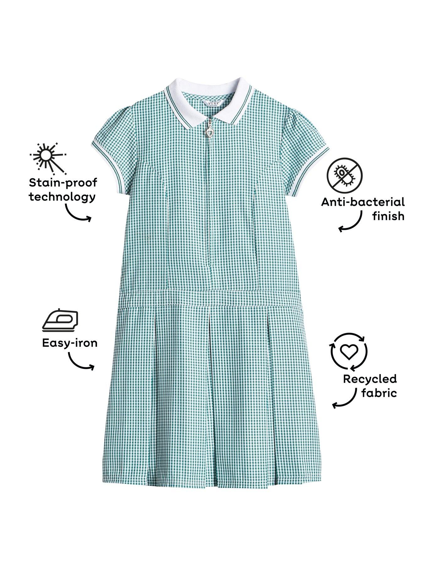 Image 3 of 5 of V by Very Girls Rib Collar Gingham&nbsp;Dress