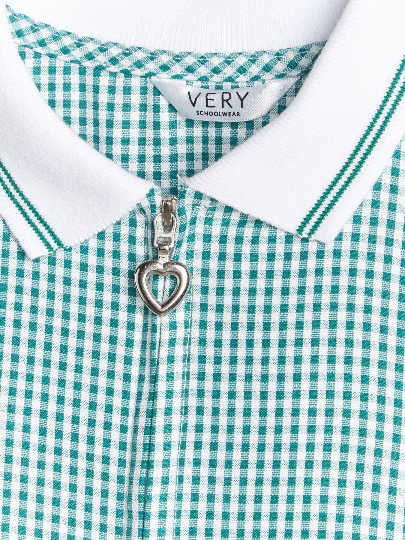 Image 4 of 5 of V by Very Girls Rib Collar Gingham&nbsp;Dress